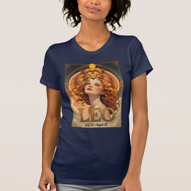 T-shirt Leo Astrologie Lion Anniversaire Juillet Août Zodi (Devant)