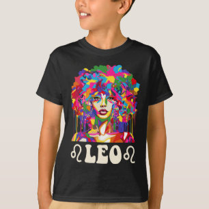 T-shirt Léo Fille Noire Femme Afro-Américaine Art Annivers
