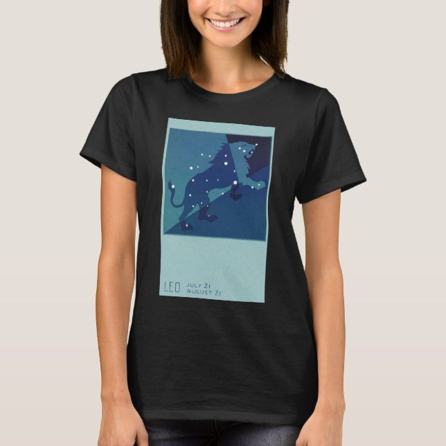 T-shirt Leo Lion Constellation Astrologie Zodiaque Vintage (Devant)