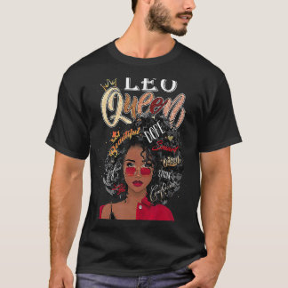 T-shirt Leo Naturel Cheveux Noir GIrl Magique Melanin Quee