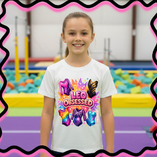T-Shirt Leo Obsessed Colorful Girls Gymnastics Leotard