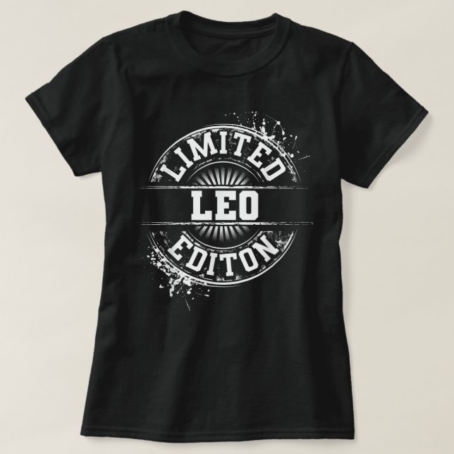 T-shirt LEO Quote Funny Birthday Personalized Name Gift Id (Design devant)