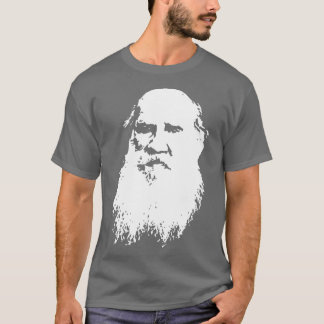T-shirt Leo Tolstoï Blanc Sur Noir