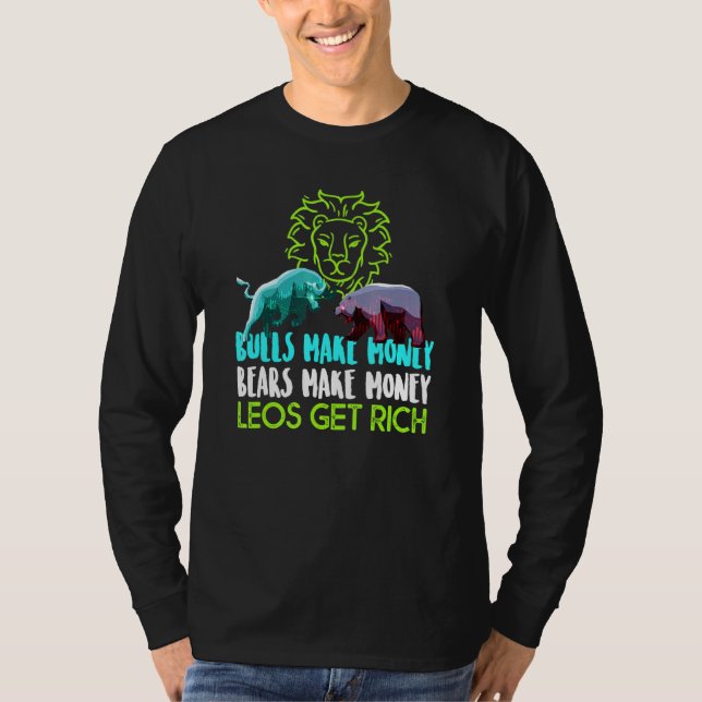 T-shirt Leo Trader - Taureau Et Ours Astrologie (Devant)