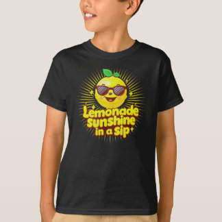 T-shirt Léonade Soleil Jouant Dans Un Sip Baby Citron Tee