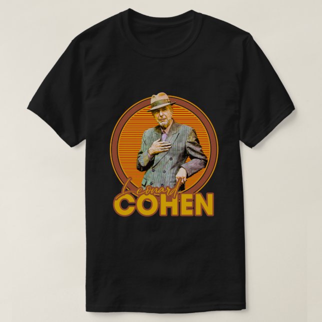 T-shirt Leonard Cohen les années 70 Art esthétique (Design devant)