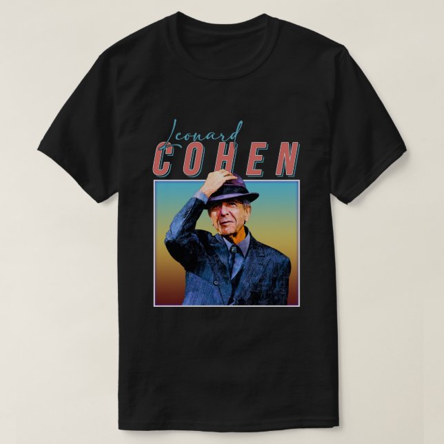 T-shirt Leonard Cohen Retro Style musique cadeaux (Design devant)