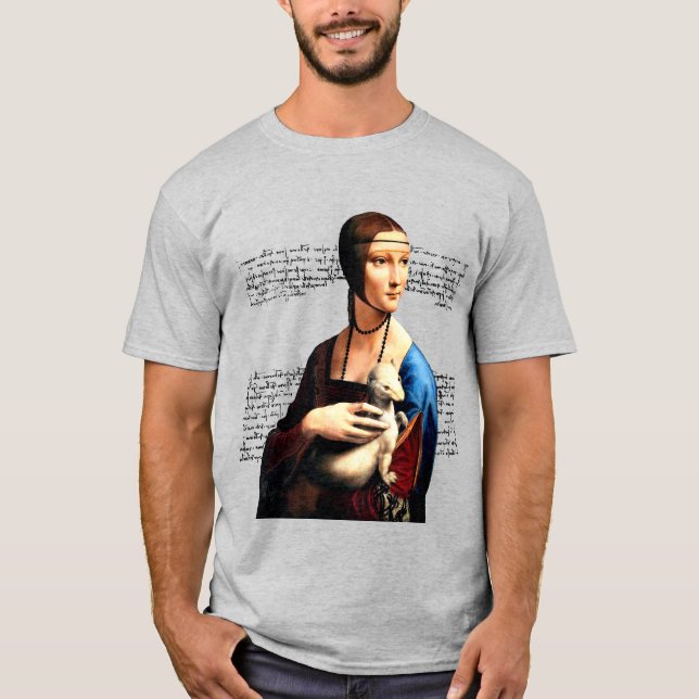 T-shirt Léonard de Vinci Lady avec Ermine (Devant)