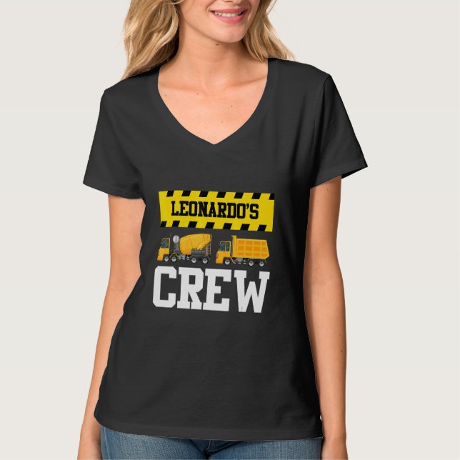 T-shirt Leonardo Construction Crew Doublon Personnalisé Du (Devant)