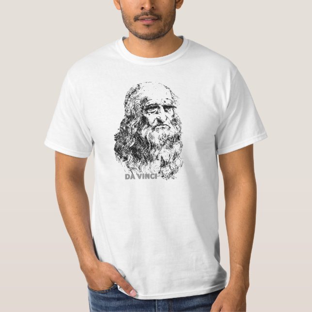T-shirt Leonardo da Vinci, Autoportrait 2 (Devant)
