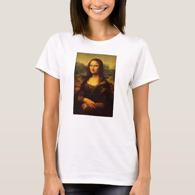 T-shirt Leonardo Da Vinci Mona Lisa Peinture d'Art (Devant)