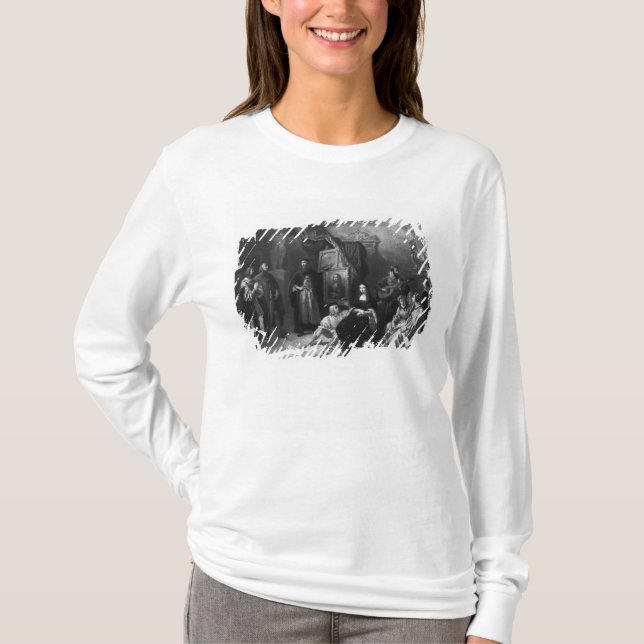 T-shirt Leonardo da Vinci peignant le Gioconda (Devant)