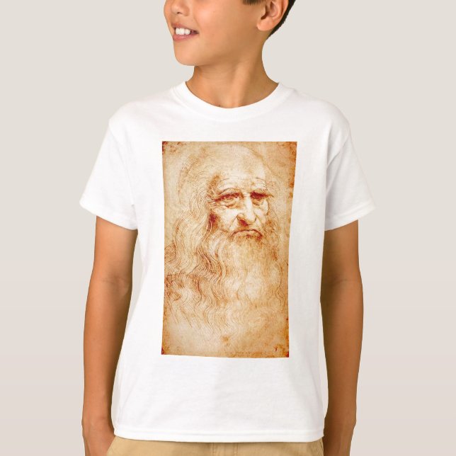 T-shirt Leonardo da Vinci, soi-disant autoportrait. (Devant)