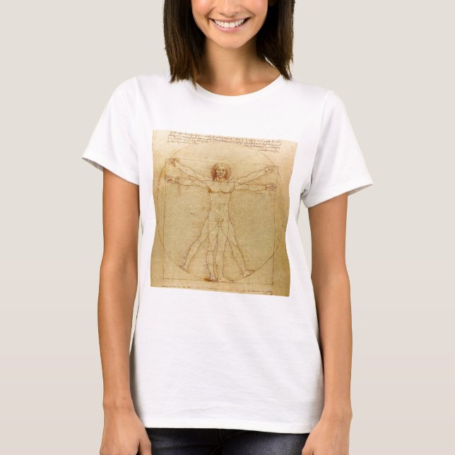 T-shirt Leonardo da Vinci , Vitruvian Man (Devant)