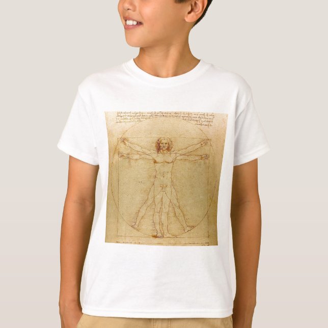 T-shirt Leonardo da Vinci , Vitruvian Man (Devant)