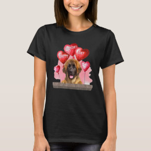 T-shirt Leonberger Chien heureux Valentines Jour Animaux A