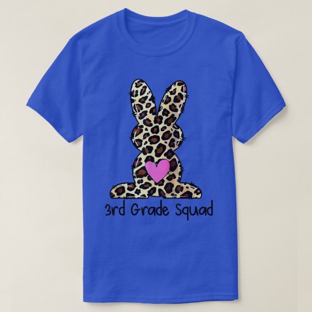 T-shirt Leopard 3e classe Squad Easter Bunny Enseignant (Design devant)