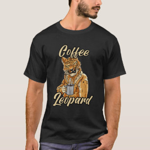 T-shirt Léopard à café Barista matinal grincheux Café pour