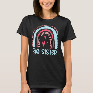 T-shirt Leopard Arc-en-ciel Grande soeur Faire-part filles