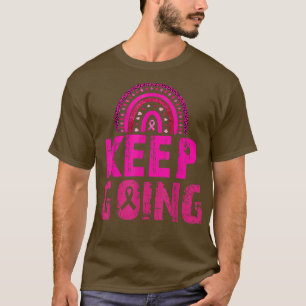 T-shirt Leopard arc-en-ciel rose Ruban Cancer du sein Vint