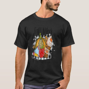 T-shirt Leopard Automne Vibes Merci Vie De L'Enseignant La