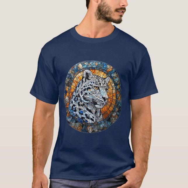 T-shirt Léopard aux tons chauds et froids (Devant)