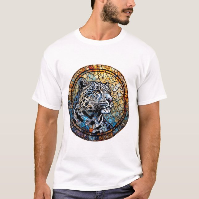 T-shirt Léopard aux tons chauds et froids (Devant)