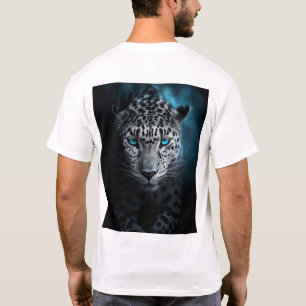 T-shirt léopard aux yeux bleus
