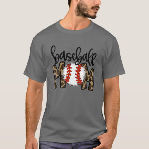 T-shirt Leopard Baseball Maman Jeu Vibes Ball Maman Mothe