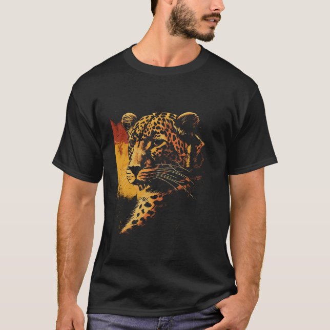 T-shirt Leopard Big Cat Amoureux des animaux cadeau (Devant)