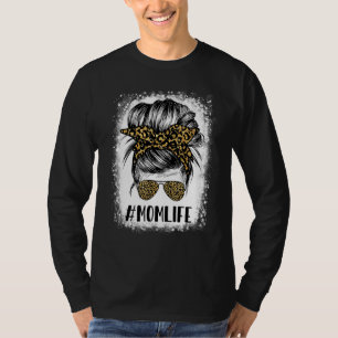 T-shirt Leopard Bleached Bun Maman Tee - shirts de vie pou