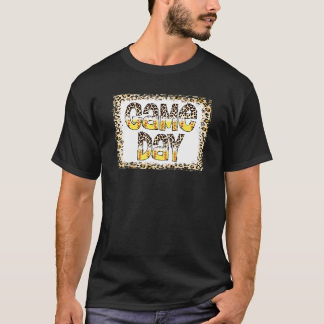 T-shirt Leopard Bleu Softball Jour Vibes Softball (Devant)