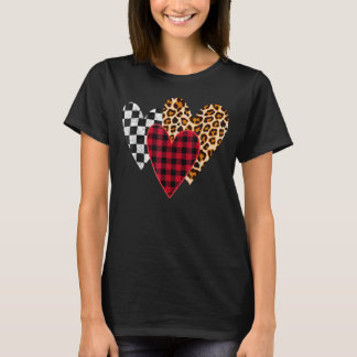 T-shirt Léopard Buffalo noir et blanc plaid 3 Heart Vale
