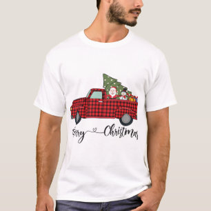 T-shirt Leopard Buffalo Plaid Christmas Tree Vintage Wagon