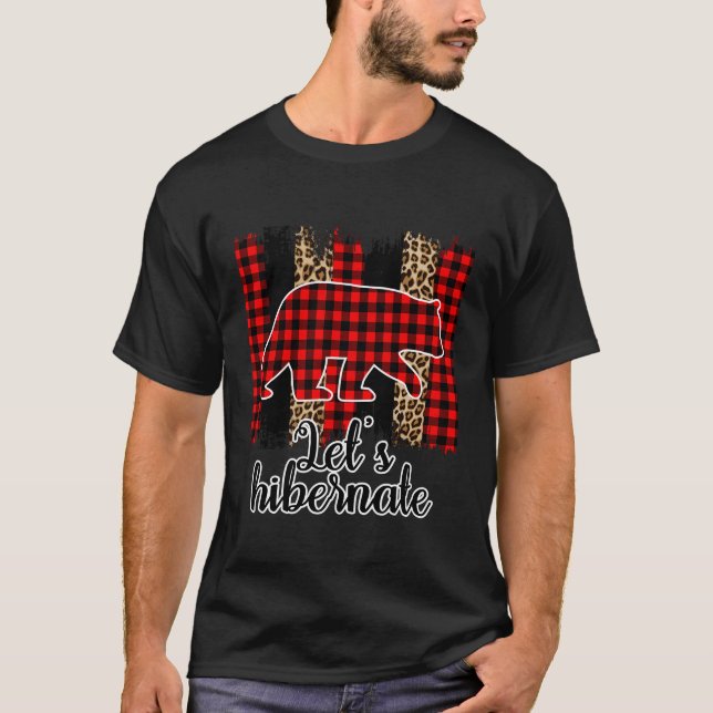 T-shirt Léopard Buffalo Plaid Motif Wint (Devant)