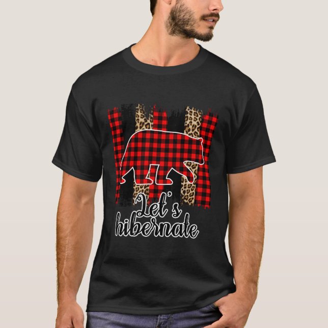 T-shirt Léopard Buffalo Plaid Motif Wint (Devant)
