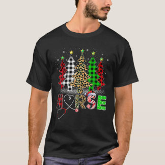 T-shirt Leopard Buffalo Plaid Xmas Tree ER Nurse C
