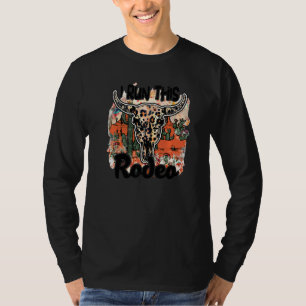 T-shirt Leopard Bull Crâne Je Cours Ce Rodéo Desert Cactus
