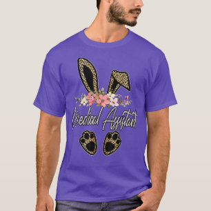 T-shirt Leopard Bunny Assistant Médicale Joyeux jour de Pâ