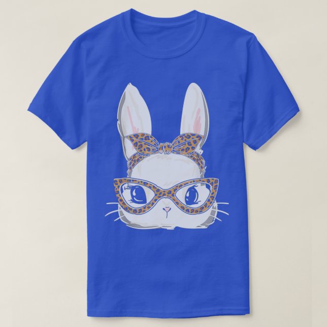 T-shirt Leopard Bunny Face Pâques Jour 2 (Design devant)