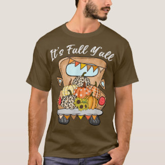 T-shirt Leopard Camion Citrouille C'est l'automne Y'all Au