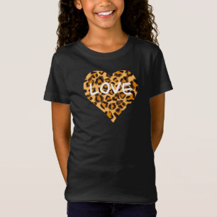 T-Shirt Leopard cheetah coeur motif Amour