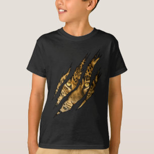 T-shirt Léopard Cheetah Tiger Léopard Face Lion Chat
