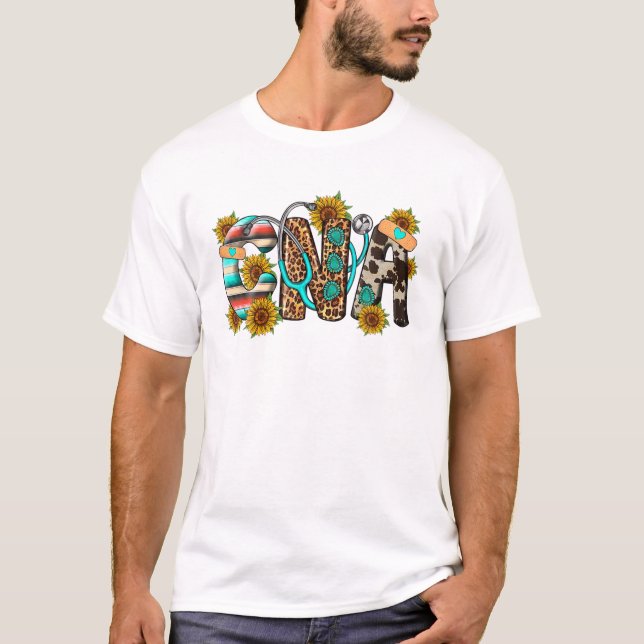 T-shirt Leopard CNA Infirmière Appréciation Semaine Infirm (Devant)
