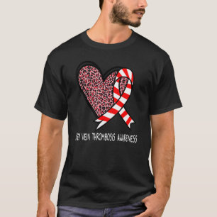 T-shirt Leopard Coeur Profond Veine Thrombose Sensibilisat