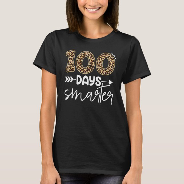 T-shirt leopard costume 100 days smarter happy 100th day o (Devant)