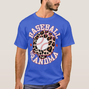 T-shirt Léopard De Baseball Grand-Mère Amateur De Baseball
