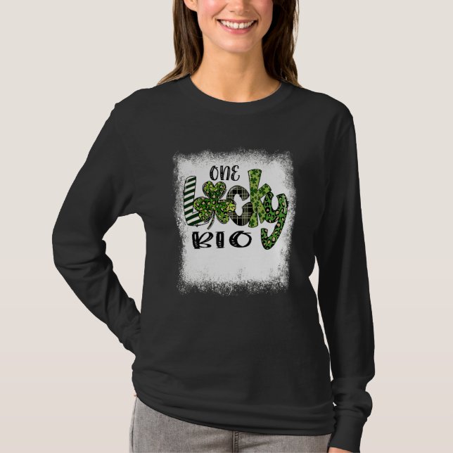 T-shirt Leopard de Jour de la Saint Patrick blanchi un Luc (Devant)