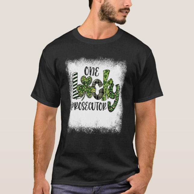 T-shirt Leopard de Jour de la Saint Patrick blanchi Un Par (Devant)