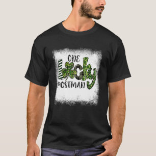 T-shirt Leopard de Jour de la Saint Patrick blanchi Un Pos